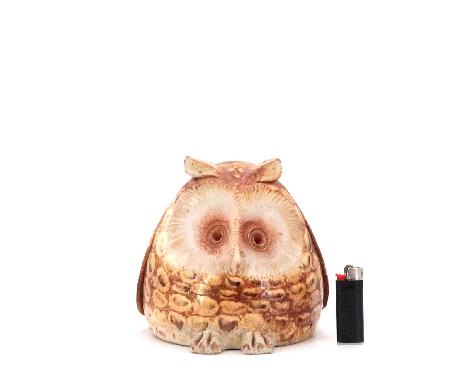 French Ceramic Owl Sculpture, 1960s / Vallauris, Vintage, Animal, Bird photo vintage