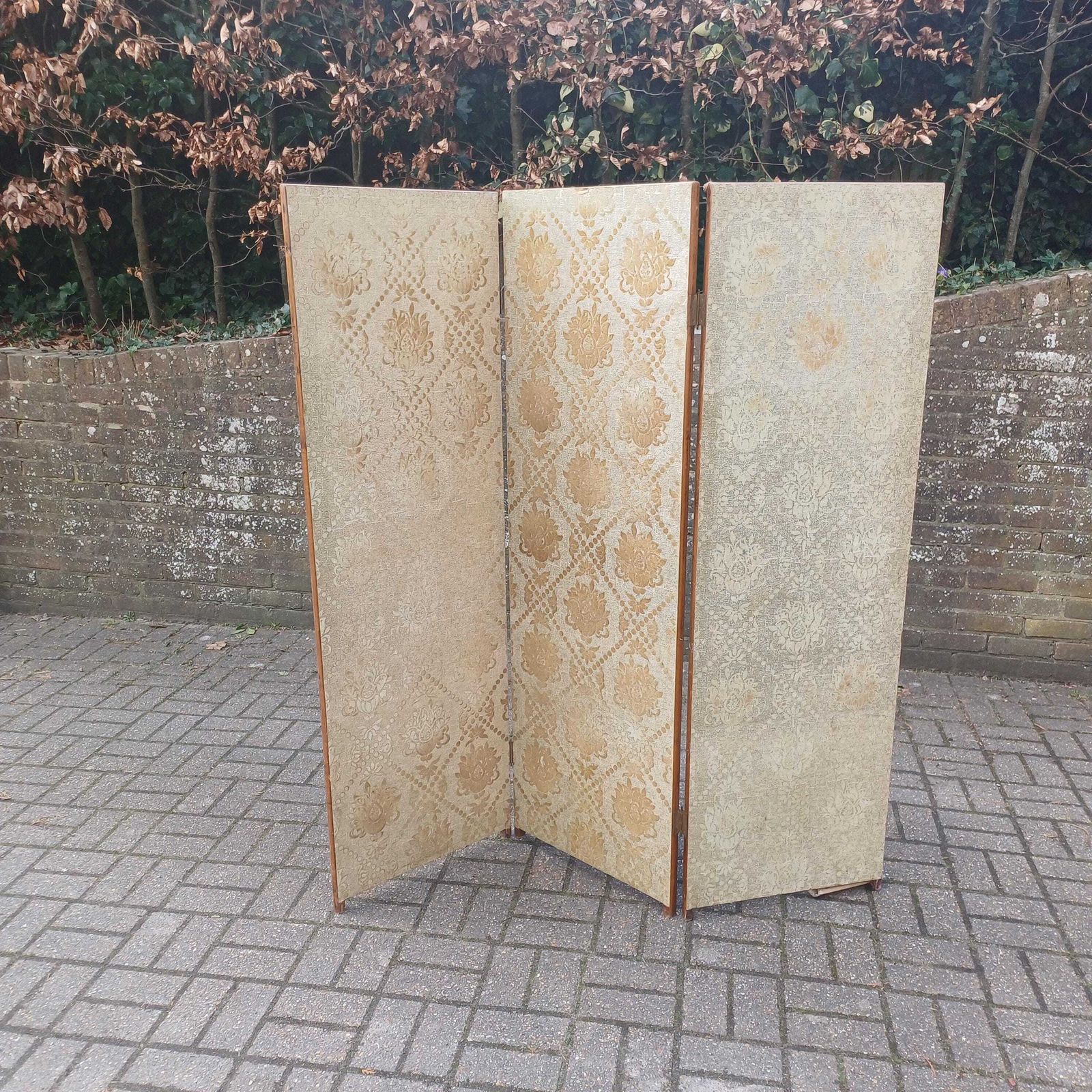 photo for sale Antique Vintage Gothic Revival And Arts And Crafts Vanity Screen Room Divider Early 1900s