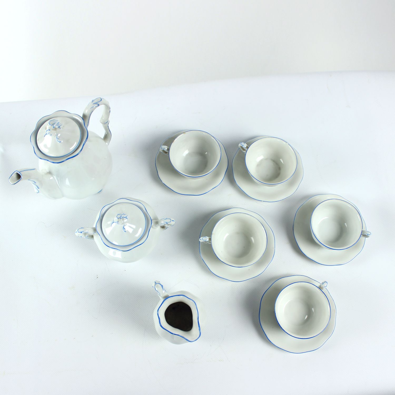 Tea / Coffee Porcelain Set By Pirkenhammer Brezova, 1950s photo vinterior