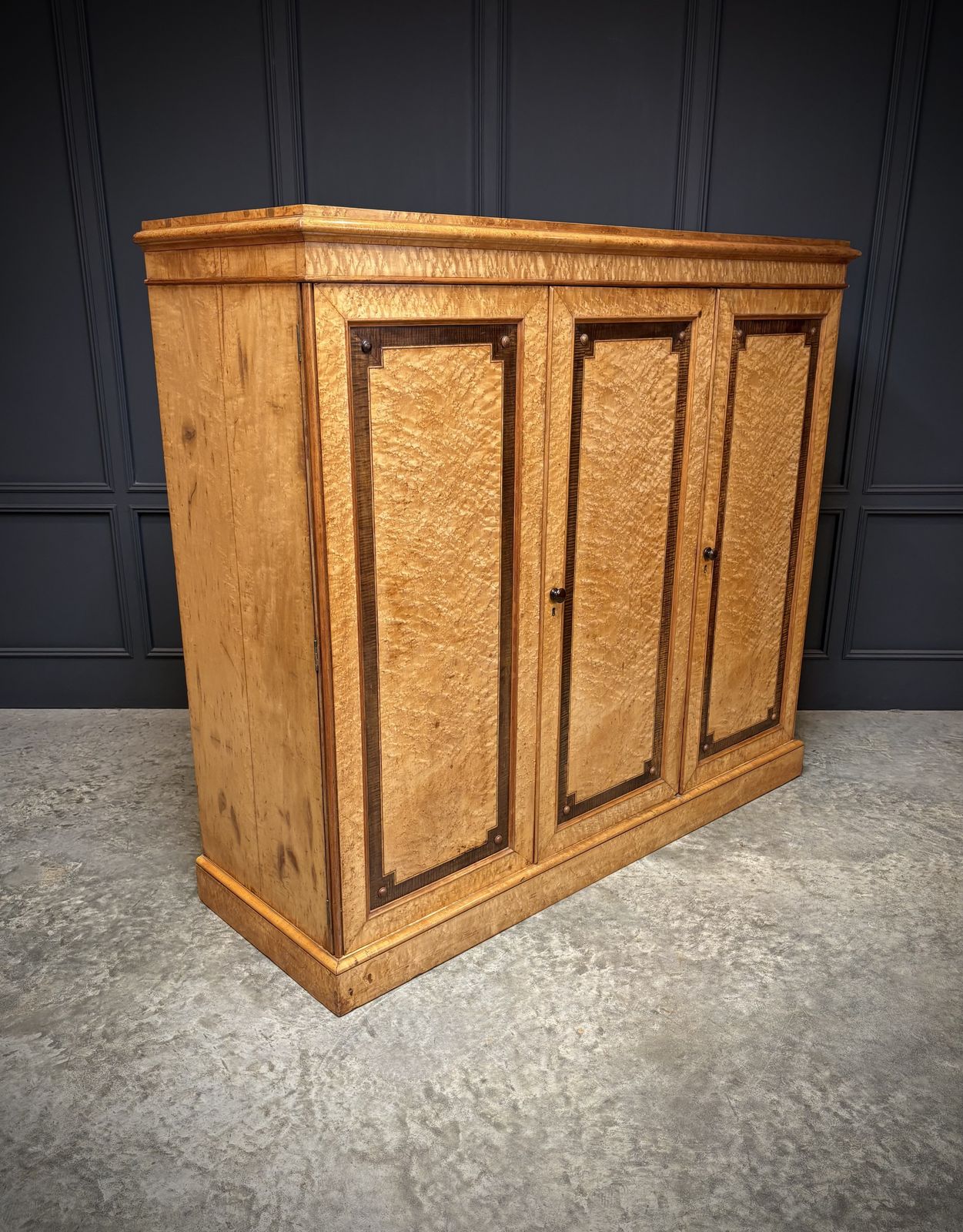Low Victorian Birds Eye Maple Compactum Wardrobe photo furniture