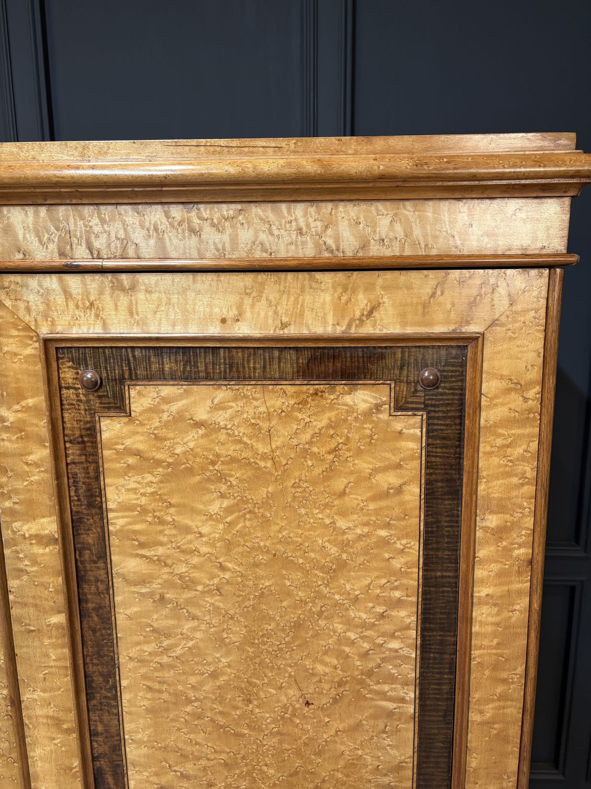 Low Victorian Birds Eye Maple Compactum Wardrobe photo vinterior