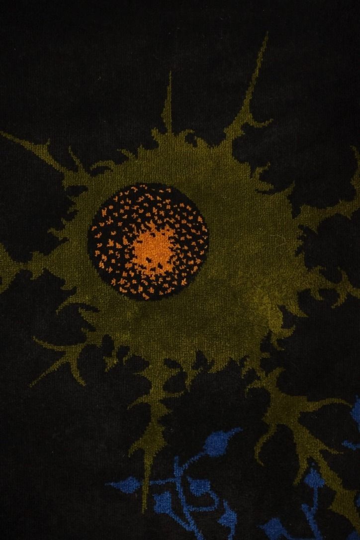 photo vintage Xxl Wool Rug Saturne By Marc Petit For Saint Frères, France 1960s