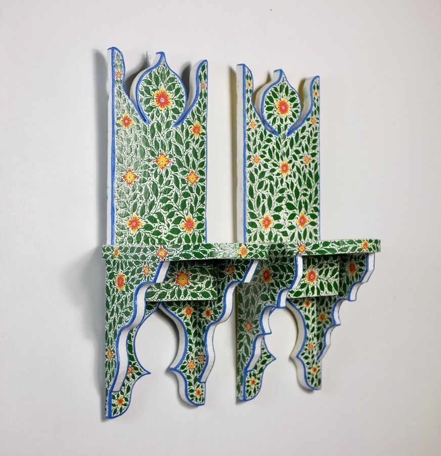 Pair Of Handmade Bedside Tables Or Shelves From Tunisia, Circa 1980 photo Furniture