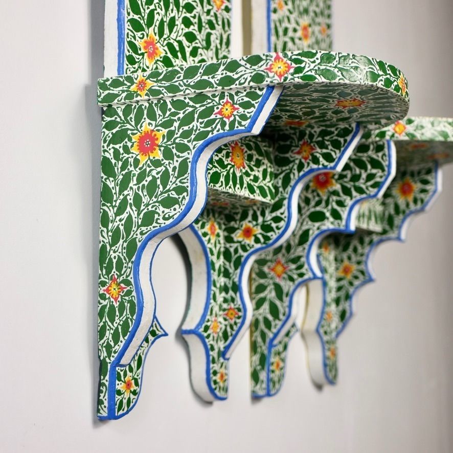 Pair Of Handmade Bedside Tables Or Shelves From Tunisia, Circa 1980 photo 350.0