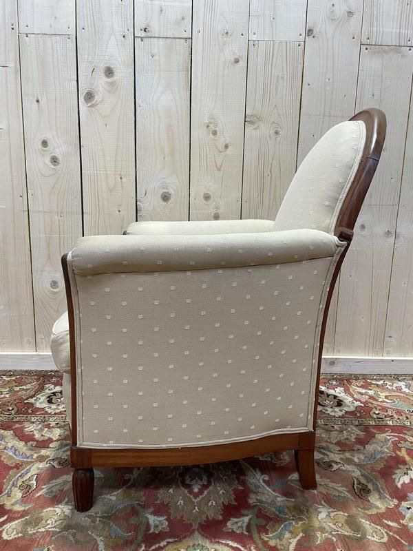 Fauteuil   Bergère époque Art Déco En Noyer photo for sale