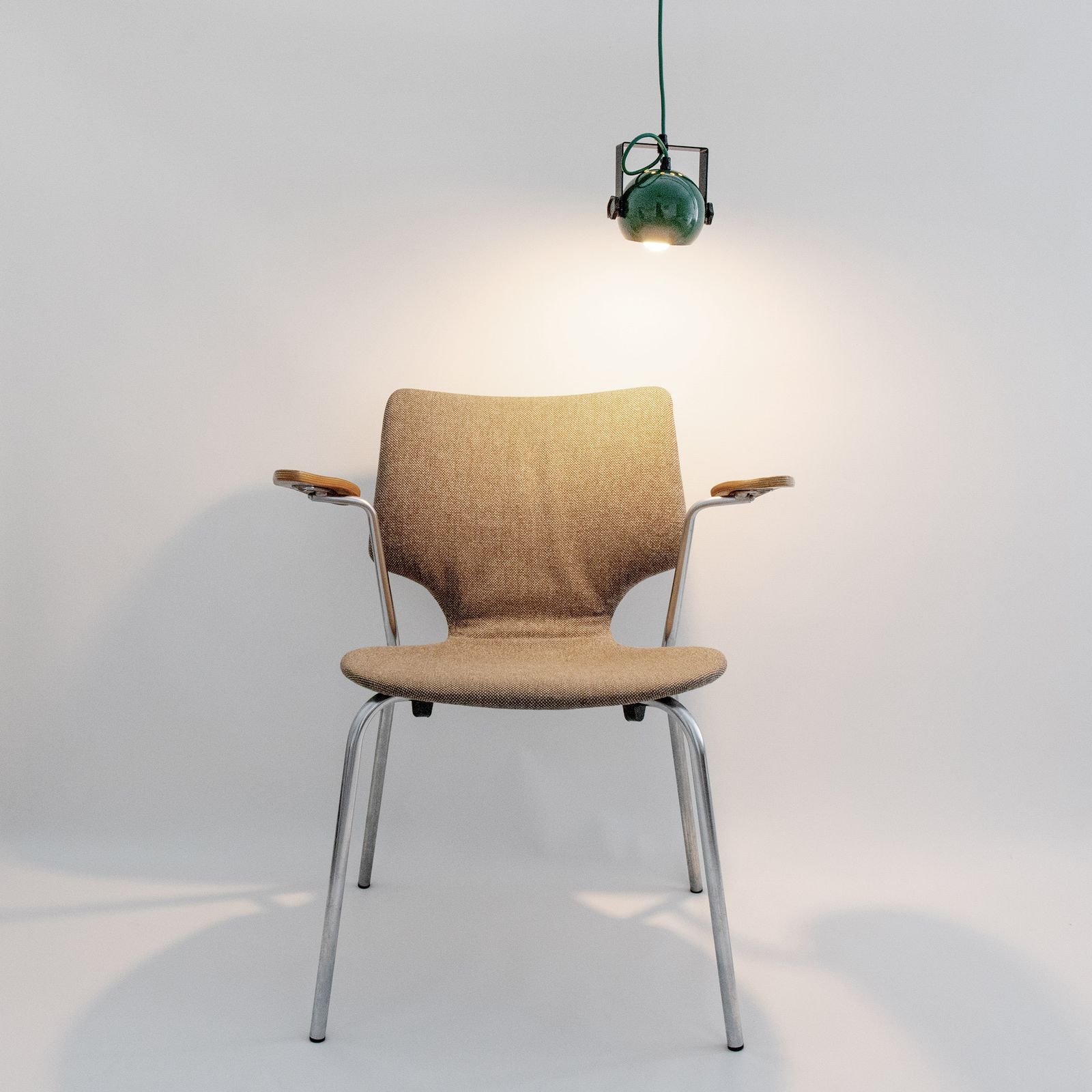 Green Space Age Hanging Ball Lamp By Abo Randers Of Denmark, 1970s photo for sale