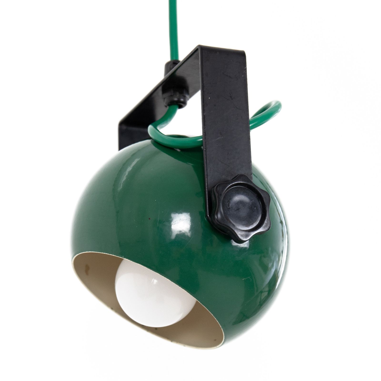Green Space Age Hanging Ball Lamp By Abo Randers Of Denmark, 1970s