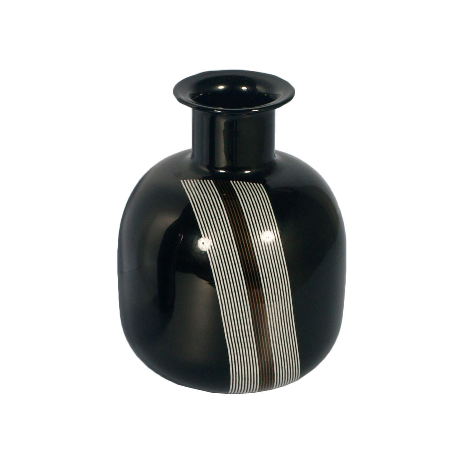 Set Of Vases Tapio Wirkkala For Venini Attributable In Blown Black Murano Glass photo for sale