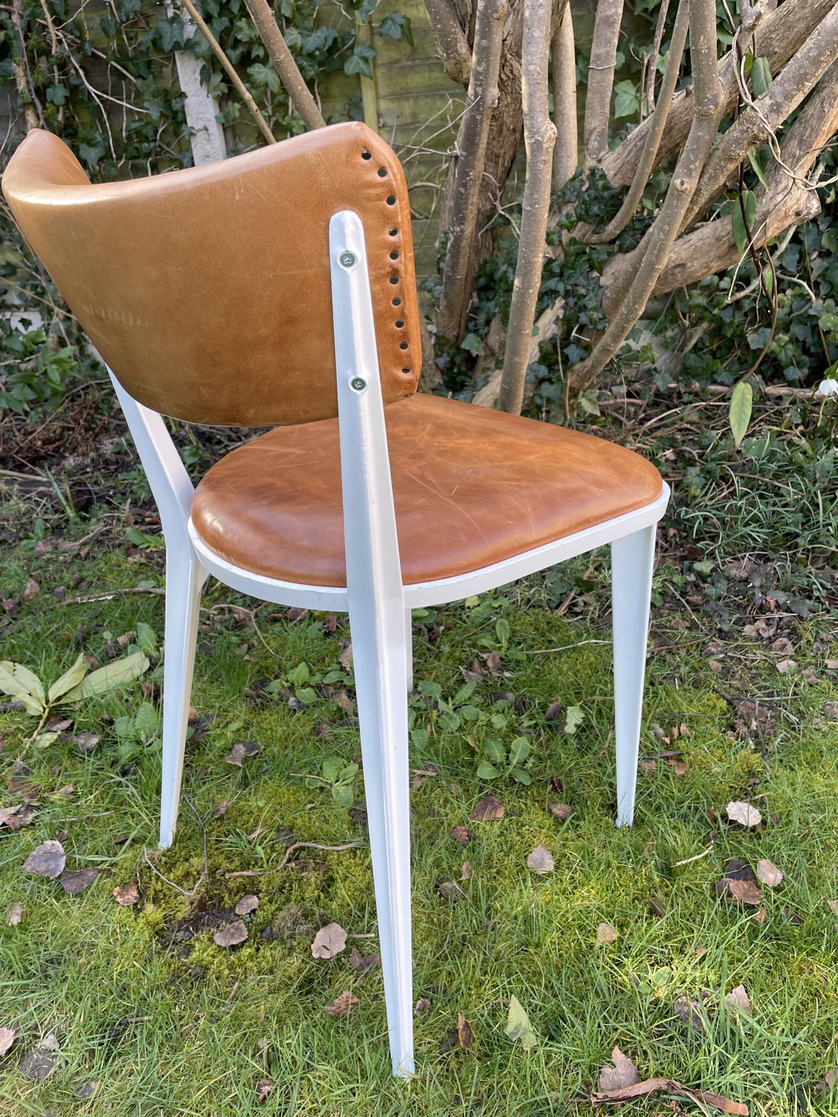 2 Ernest Race Ba3,  Chairs Mid Century Design Probably Made In 1990s Brown Leather And Red Leather photo vinterior