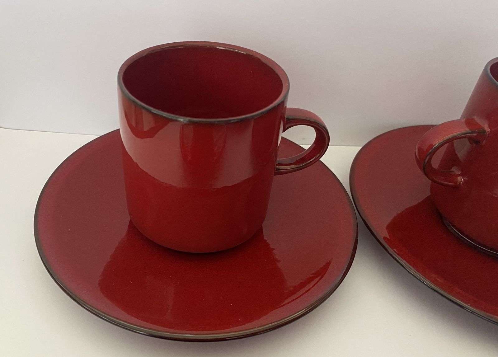 photo vinterior Vintage, 1970’s, Villeroy & Bosh, ‘Granada’ Design, Cups & Saucers, Set Of 4,