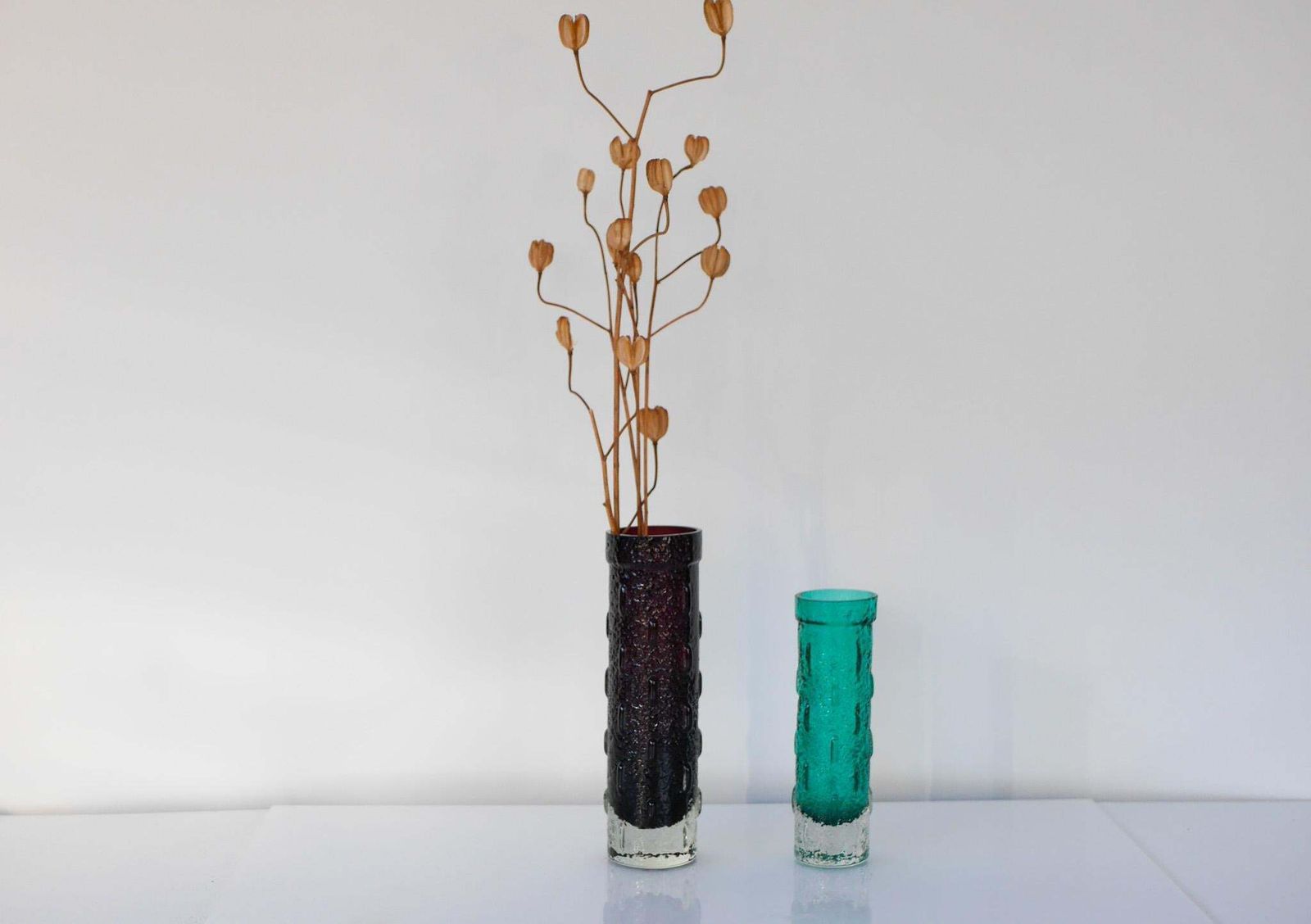Home Decor Mid Century Modern Finnish Glass Vases By Tamara Aladin For Riihimäan Lasi photo