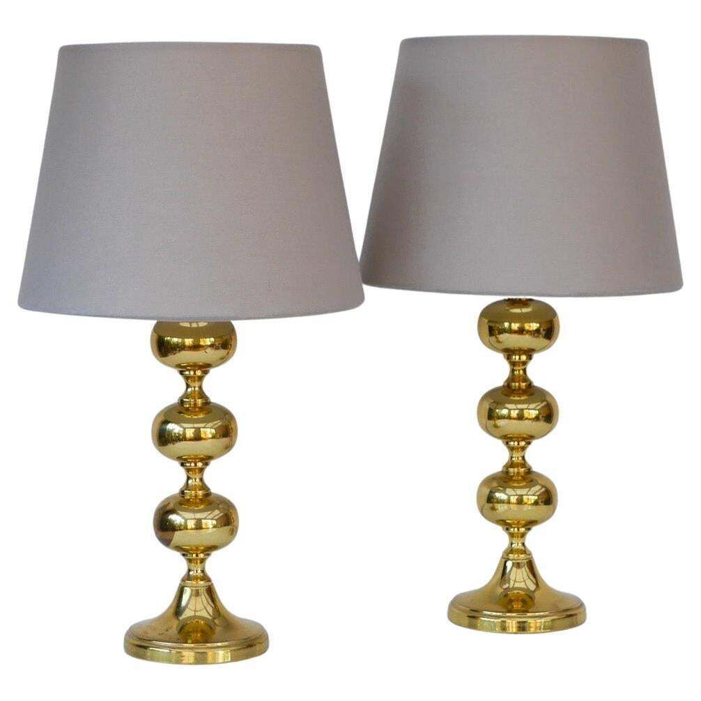 Scandinavian Modern Space Age Messing Tafellampen Van Nafa, Nybro, Zweden photo furniture