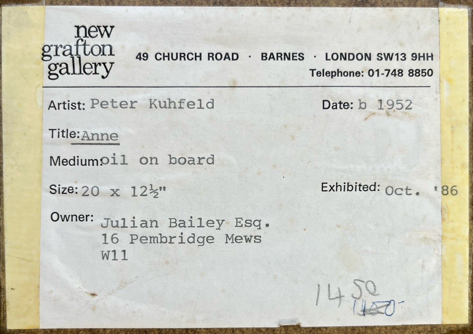 Peter Kuhfeld British Oil On Board Fine Art photo buy