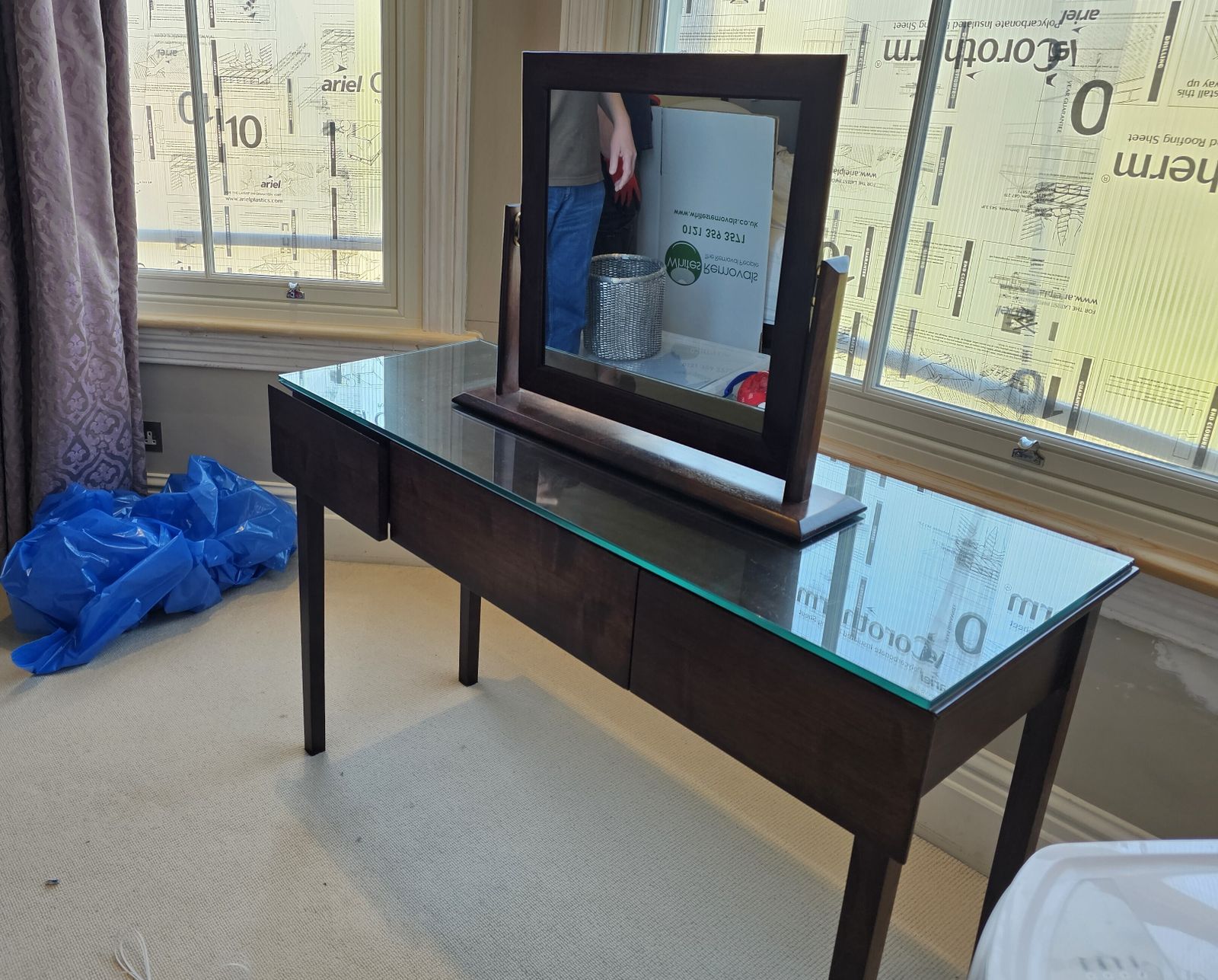 Alexander Miles Handmade Corsini Walnut Dressing Table photo for sale