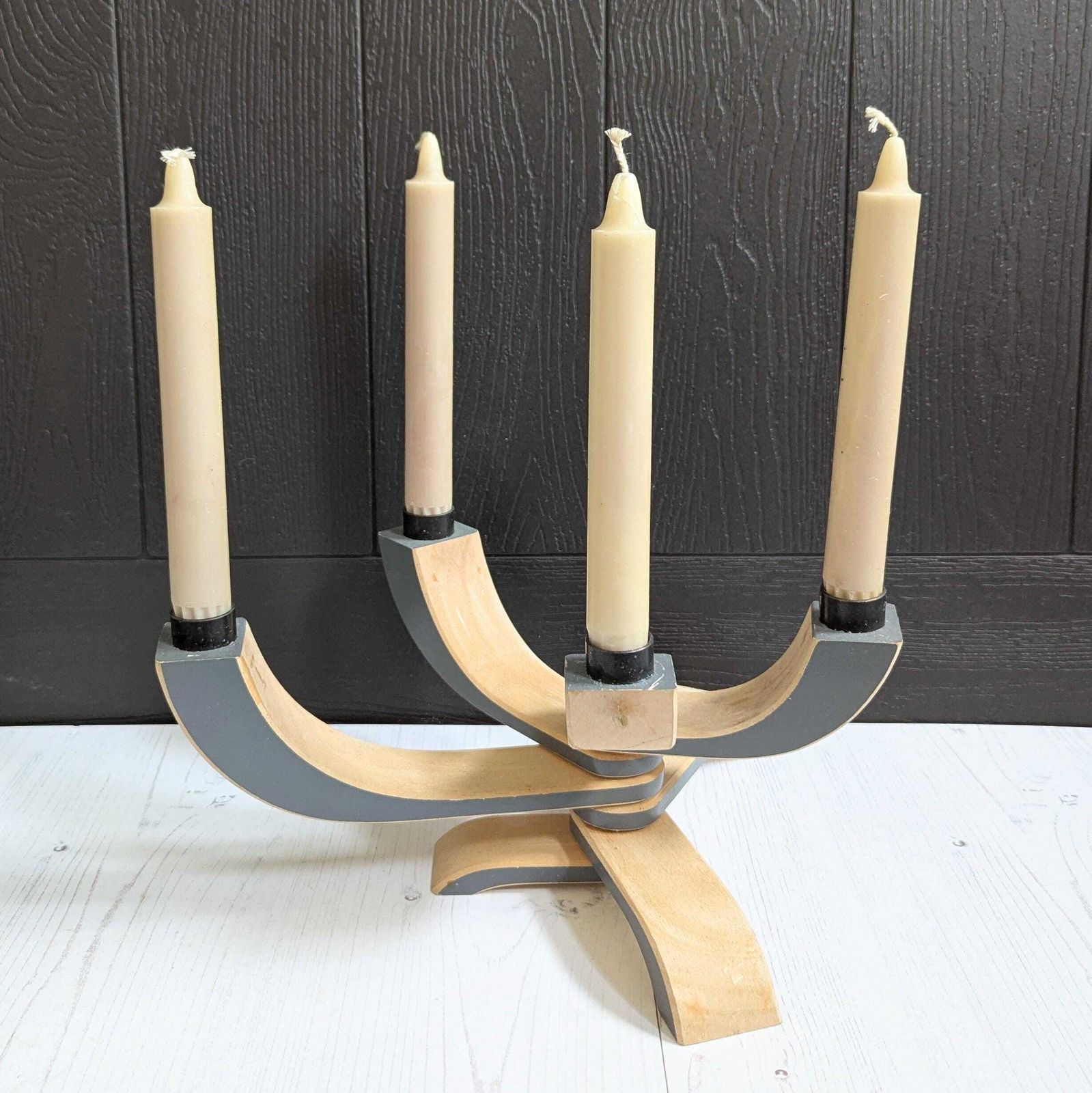 Design House Stockholm Wooden Candle Holder Candelabra Modern Contemporary Scandinavian Design