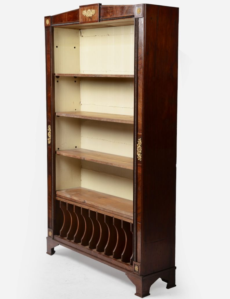 19th Century French Empire Style Rosewood Bookcase photo Furniture