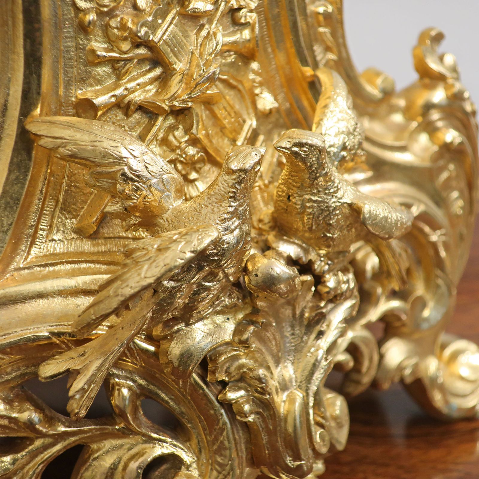 French Louis XV Style Gilt Brass Mantel Clock By Japy Freres photo 1800.0