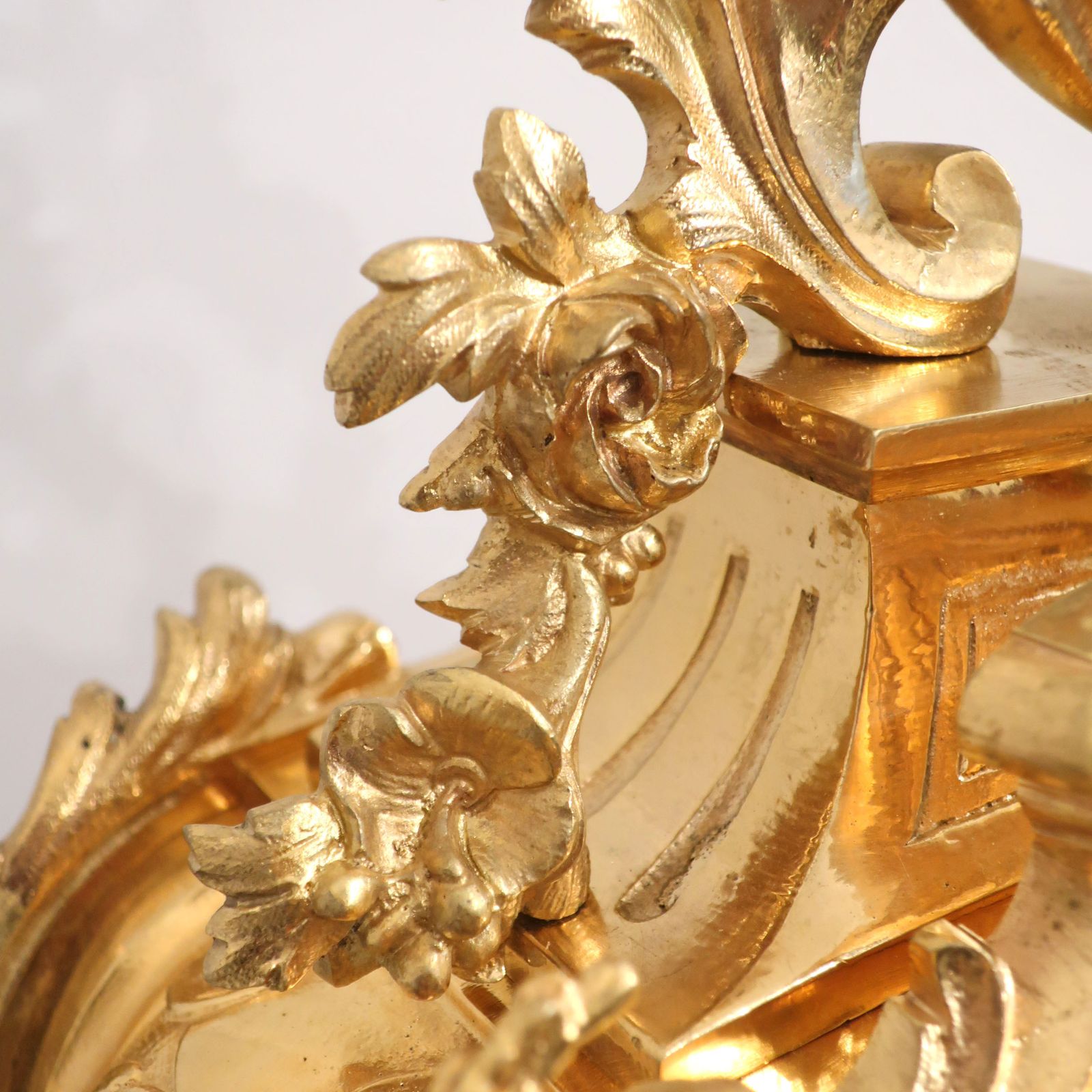 photo for sale French Louis XV Style Gilt Brass Mantel Clock By Japy Freres