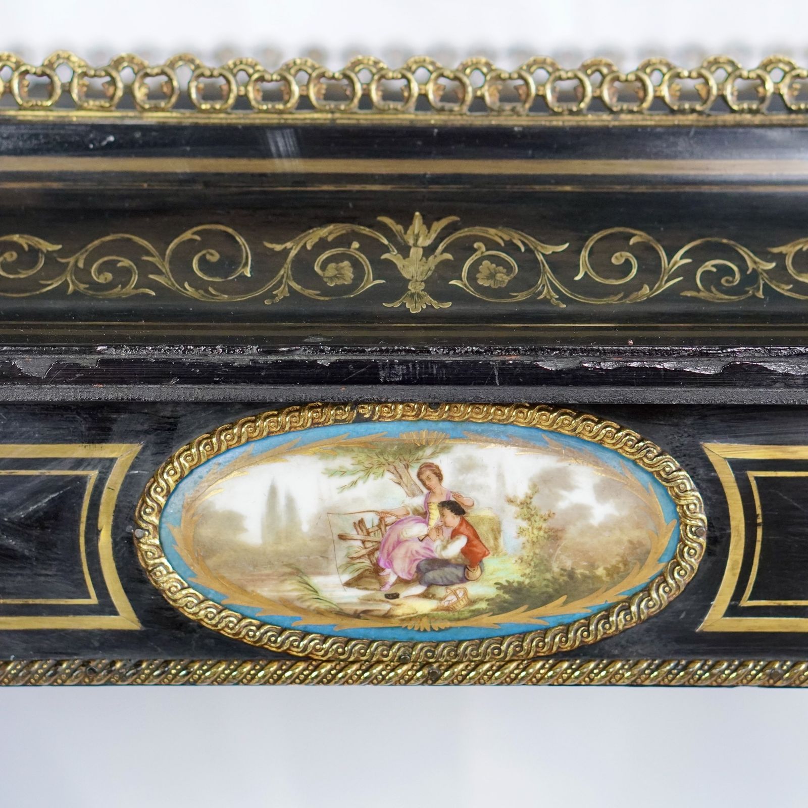 19th Century French Boulle Ebonised Jardinière photo furniture