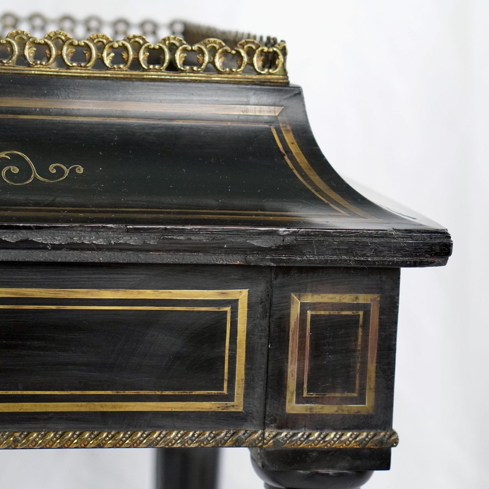 19th Century French Boulle Ebonised Jardinière photo 550.0