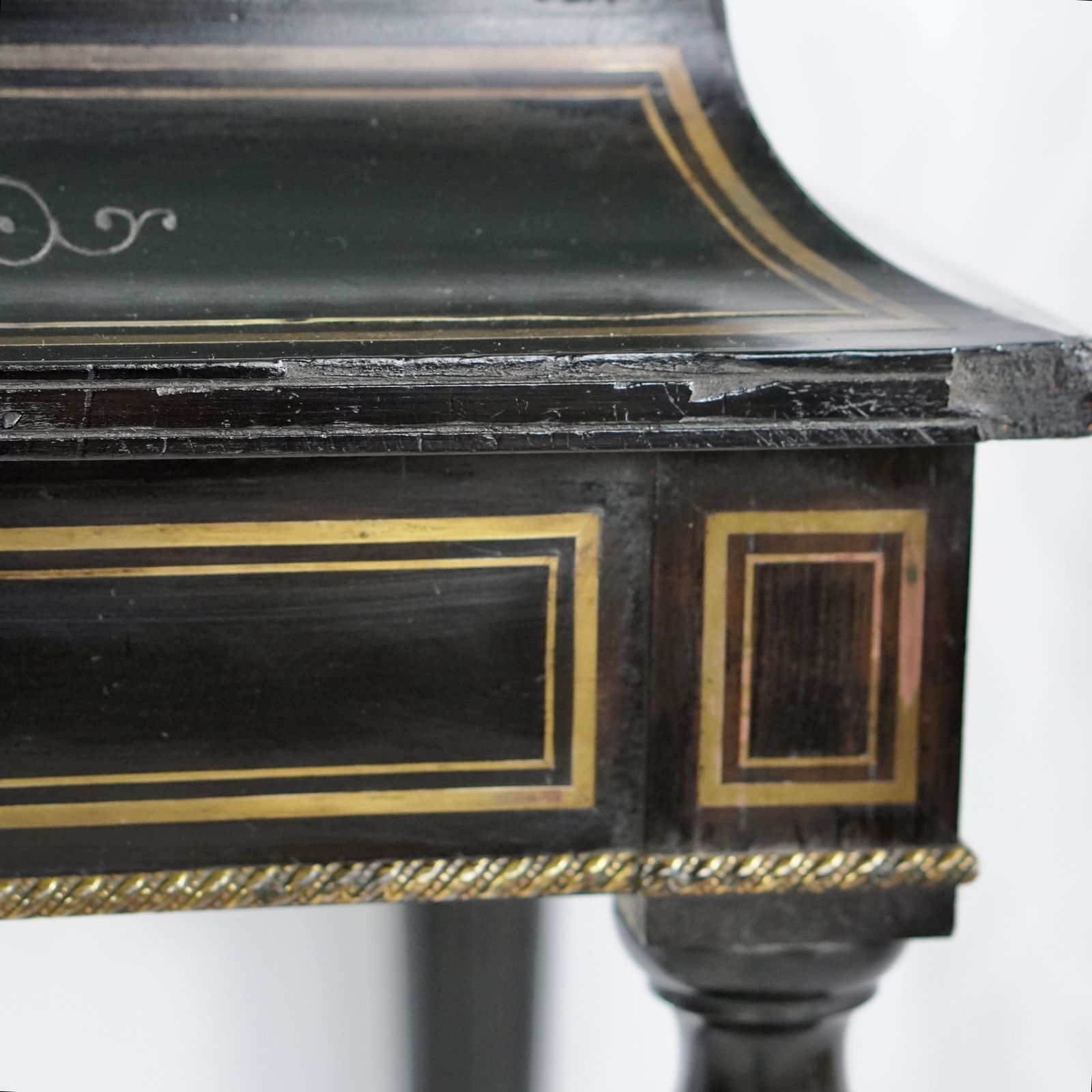 photo vintage 19th Century French Boulle Ebonised Jardinière
