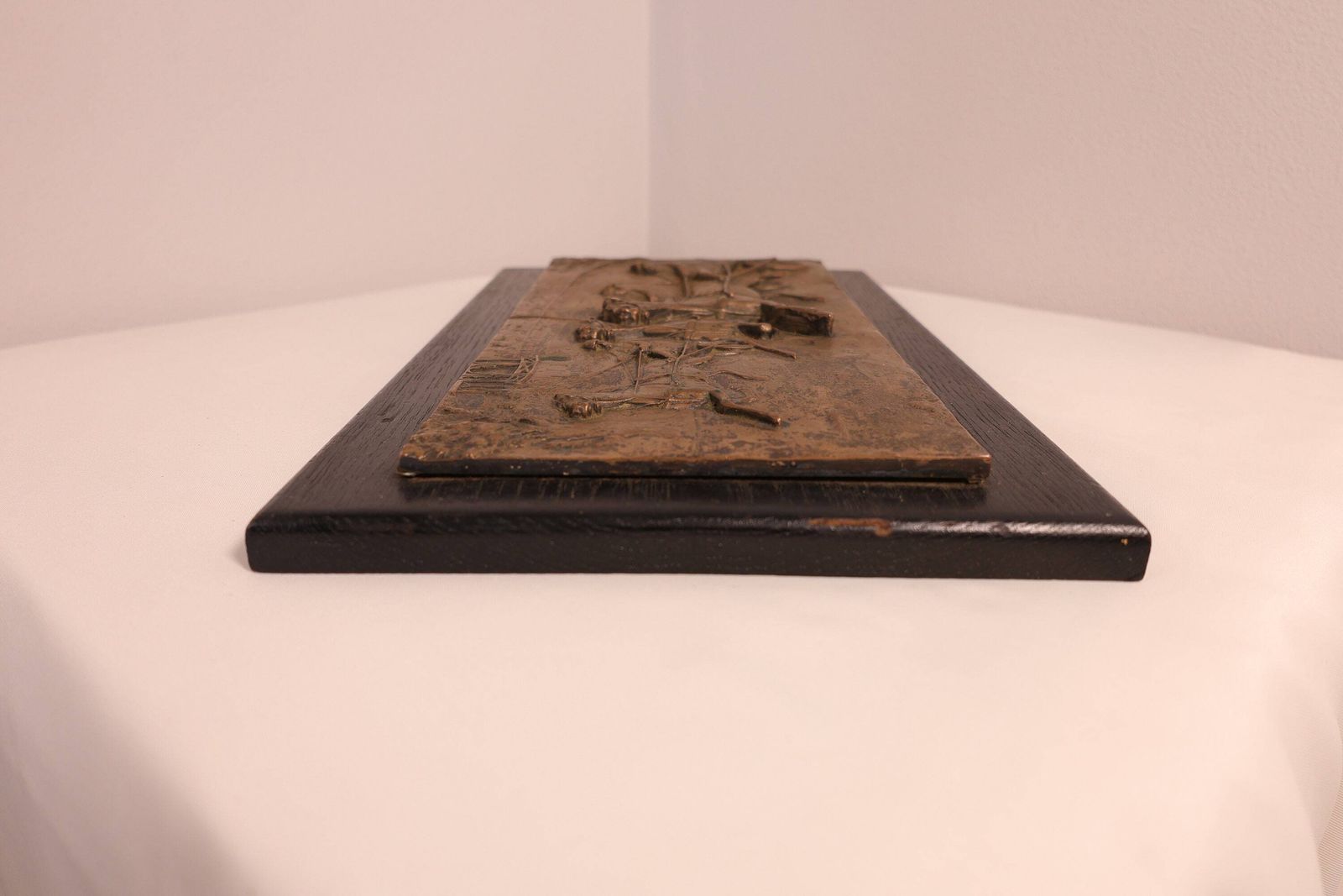 Bronze Chariot Race Relief Plaque. Bronze Plaque. Chariot Race Art. Detailed Bronze Artwork. Wall Art. Gift Idea. Mid Century Art photo vintage