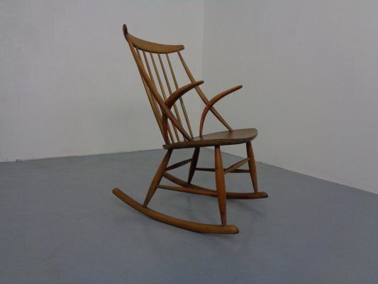 Iw3 Rocking Chair By Illum Wikkelsø For Niels Eilersen, Denmark, 1950s photo furniture