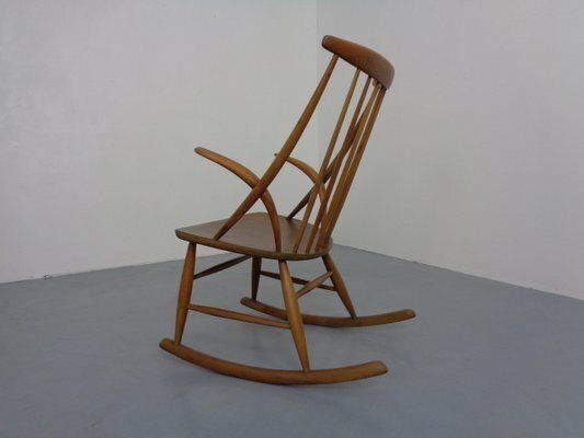Iw3 Rocking Chair By Illum Wikkelsø For Niels Eilersen, Denmark, 1950s photo buy