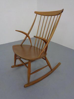 833.0 Iw3 Rocking Chair By Illum Wikkelsø For Niels Eilersen, Denmark, 1950s photo
