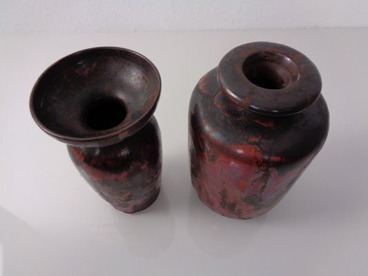 German Studio Ceramic Vases By Otto Keramik, 1960s, Set Of 2 photo vintage