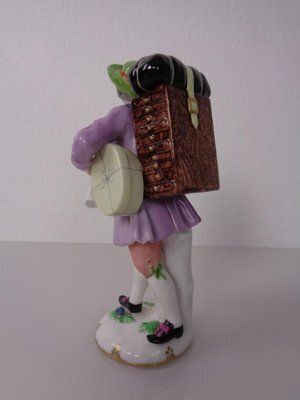 Porcelain Map Seller Figurine From Augarten Vienna, Austria, 1930s photo for sale