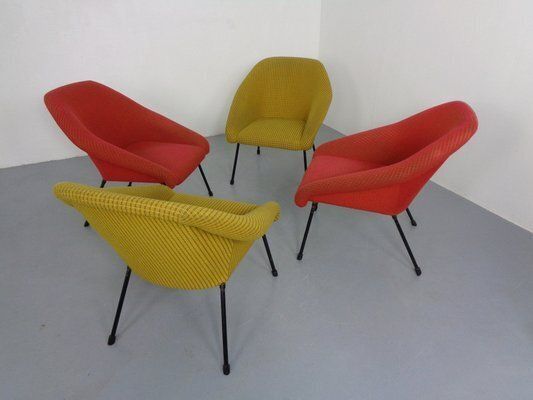 German Club Chairs, 1960s, Set Of 4