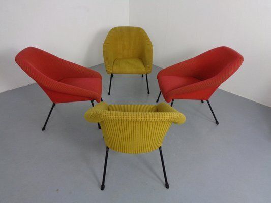 photo furniture German Club Chairs, 1960s, Set Of 4
