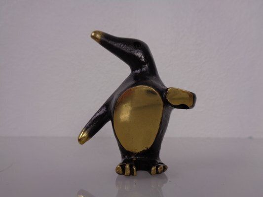 Brass Penguin Pen Holder By Walter Bosse For Hertha Baller, 1950s photo furniture