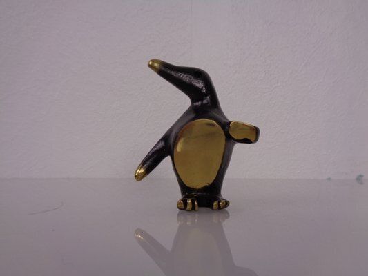 Brass Penguin Pen Holder By Walter Bosse For Hertha Baller, 1950s photo for sale