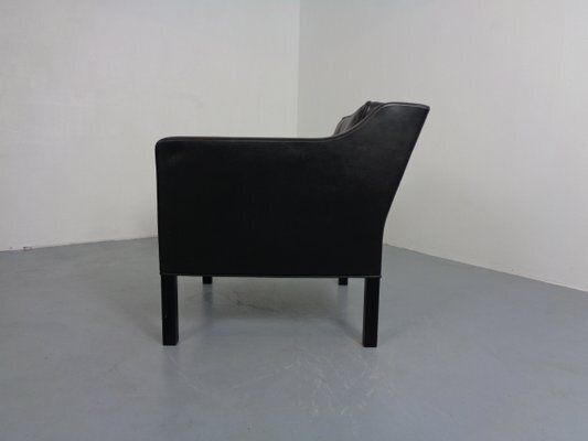 2321 Leather Armchair By Børge Mogensen For As Fredericia Stolefabrik, Denmark, 1960s photo vintage