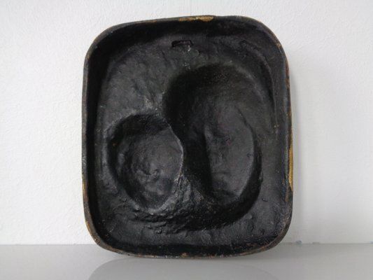 German Bronze Relief Of Mother With Baby, 1940s photo Art
