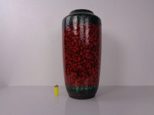 Large Pop Art Model 517 50 Vase In Glazed Lava Ceramic From Scheurich, 1970s photo furniture