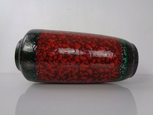 Large Pop Art Model 517 50 Vase In Glazed Lava Ceramic From Scheurich, 1970s photo vintage