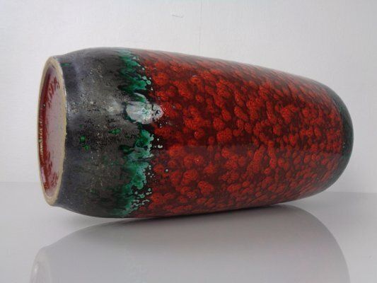 295.0 Large Pop Art Model 517 50 Vase In Glazed Lava Ceramic From Scheurich, 1970s photo