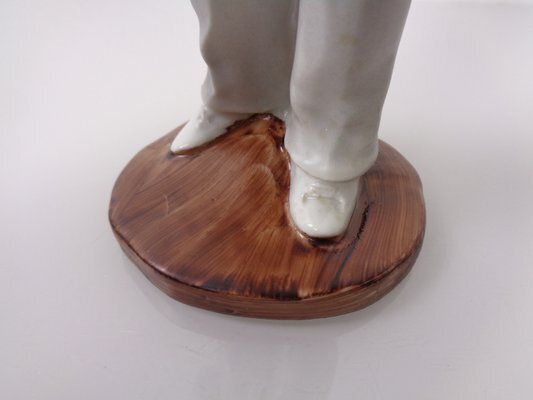photo vinterior Porcelain Figurine Of Baker With Baguette, Denmark, 1920s