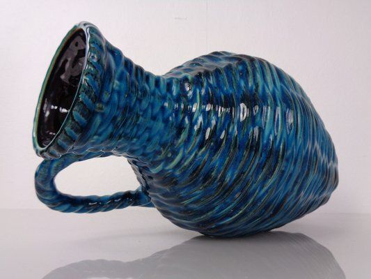 252.0 Large Rimini Blu 219 35 Ceramic Vase By Bodo Mans For Bay Keramik, 1960s photo