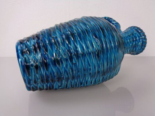 photo vintage Large Rimini Blu 219 35 Ceramic Vase By Bodo Mans For Bay Keramik, 1960s