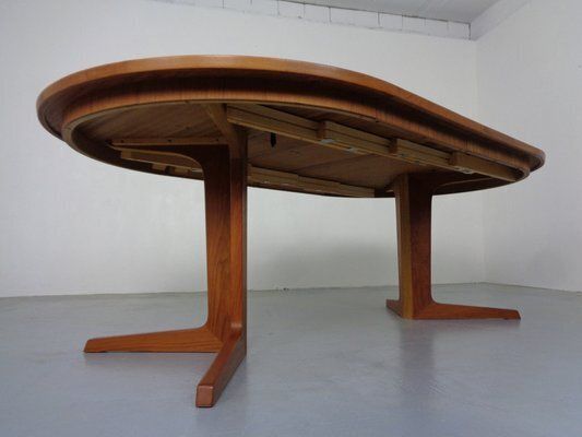 photo furniture Extendable Teak Dining Table By Bernhard Pedersen & Son, Denmark, 1960s