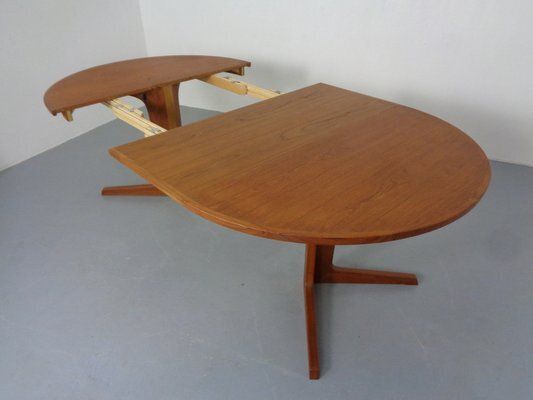 photo vintage Extendable Teak Dining Table By Bernhard Pedersen & Son, Denmark, 1960s