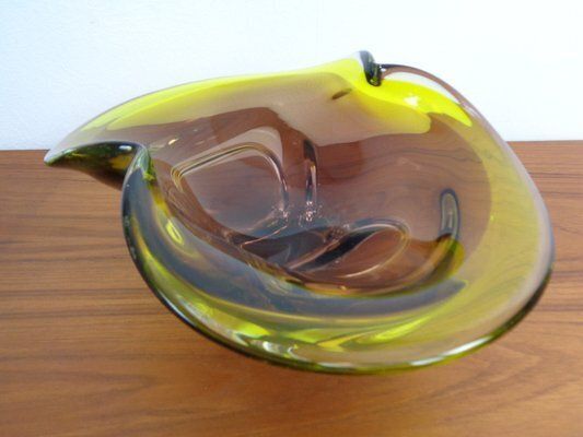 Large Sommerso Murano Glass Bowl, Italy, 1960s photo Home Decor