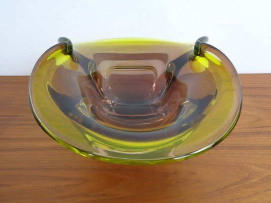 Large Sommerso Murano Glass Bowl, Italy, 1960s photo 210.0