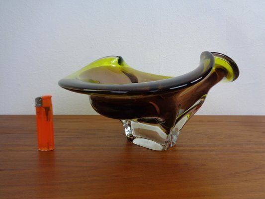 Home Decor Large Sommerso Murano Glass Bowl, Italy, 1960s photo