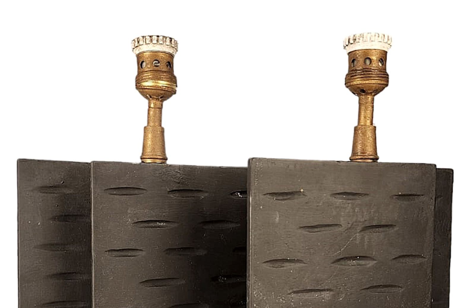 Pair Of Jean Michel Frank's Iron Design Table Lamps For Argentine Company Comte S.A., Circa 1938 photo buy