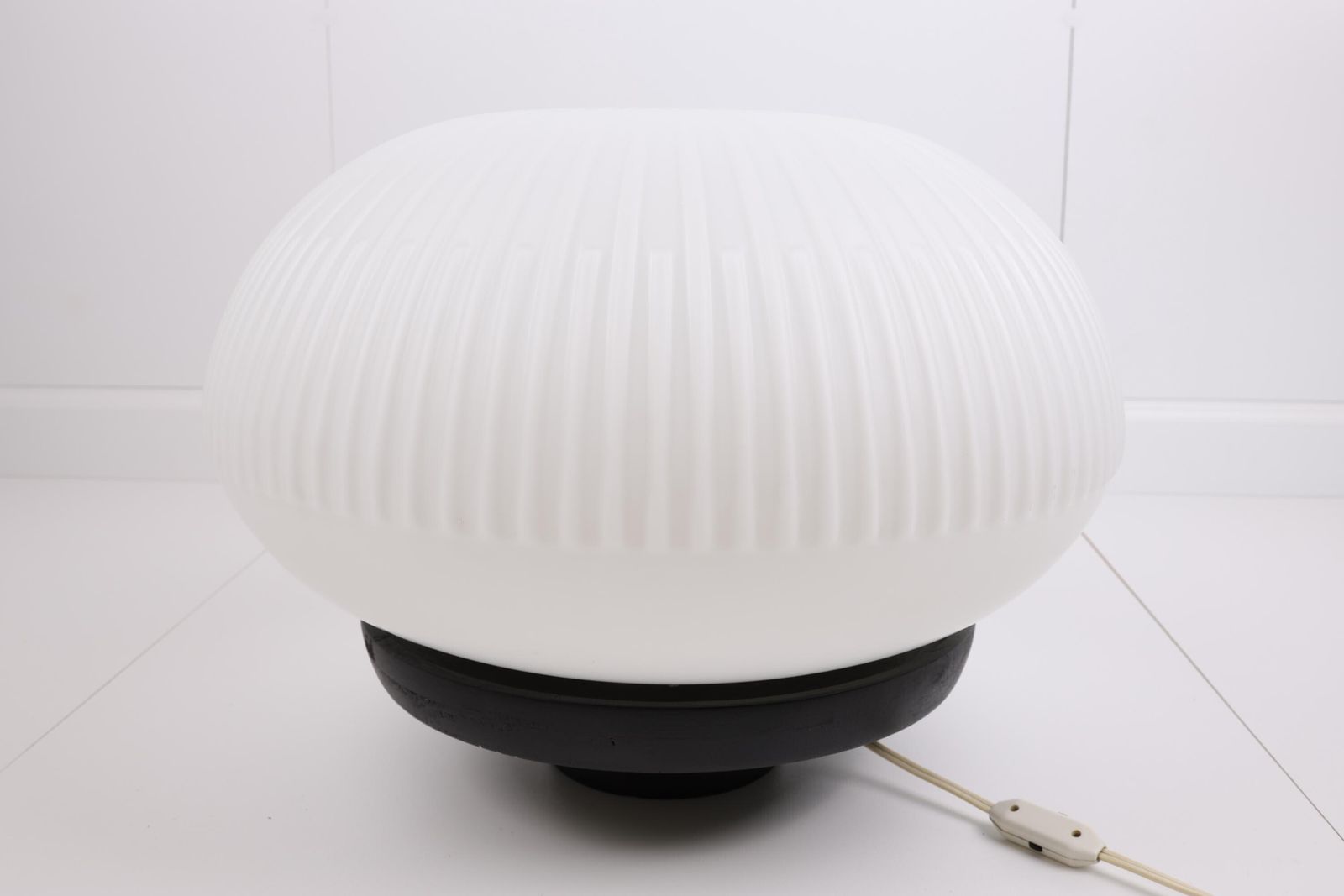 photo for sale Vintage Mid Century Modern Mushroom Table Lamp | Opal Glass Globe Lamp | 1970s Home Decor | Unique Nightstand Lamp | Art Deco Accent Light